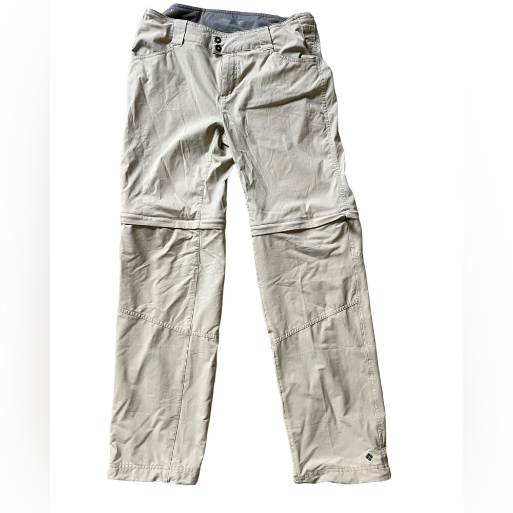Columbia Omni-shield Repellency Cargo Pants Women's 12 Beige Convertible NICE✅